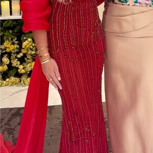 Elegant Red Maxi Dress
